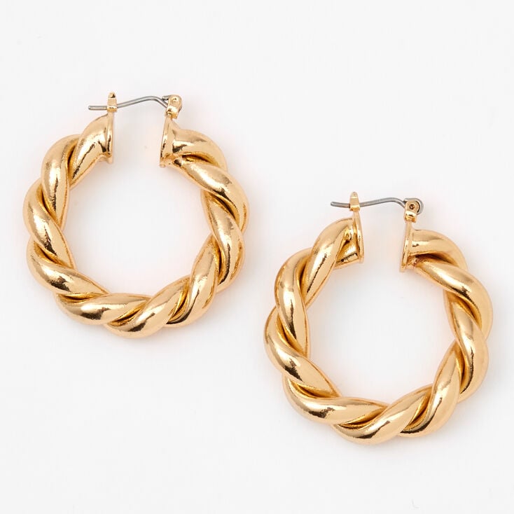 Twisted Gold Hoop